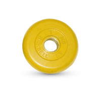 1 кг диск (блин) MB Barbell (желтый) 26 мм.